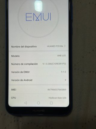 Huawei P20 Lite Azul roto cubierta ge bateria