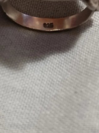 Anillo Plata con Piedra Marrón Ovalada