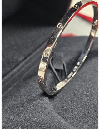 Pulsera Cartier Love Oro Blanco 18K Talla 17