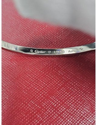 Pulsera Cartier Love Oro Blanco 18K Talla 17