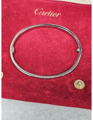 Pulsera Cartier Love Oro Blanco 18K Talla 17