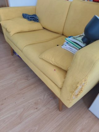 Regalo sofá Maison du Monde Amarillo Tela