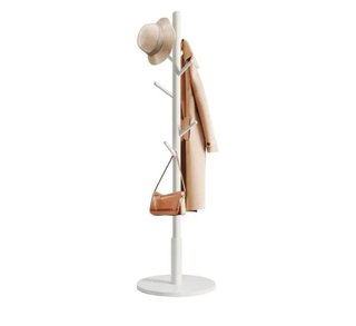 Perchero de Pie Madera Ajustable 8 Ganchos Edihome