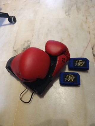 Pack Saco de boxeo colgante con soporte y guantes