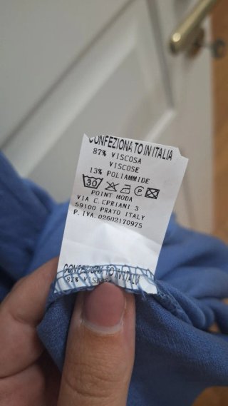 Vestito lungo azzurro