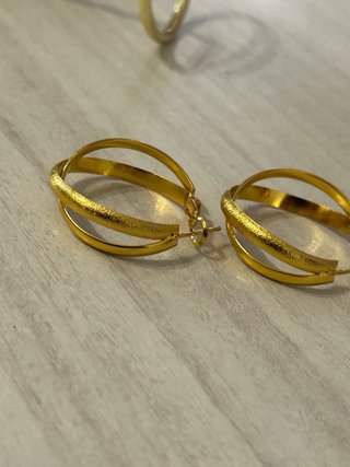 Orecchini Argento 925 Placcato Oro 18K