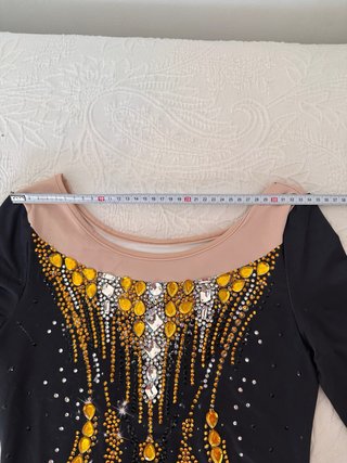 Malla Gimnasia Rítmica Negro y Dorado