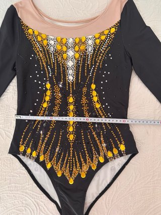 Malla Gimnasia Rítmica Negro y Dorado