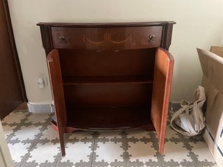 Mueble entrada/salón madera oscura