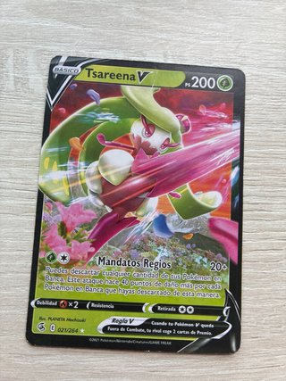 Pack 3 Cartas Pokémon V Garchomp, Tsareena, Waza