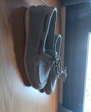 Mocasines chico gris azulado.