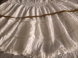 Falda de encaje blanca talla única