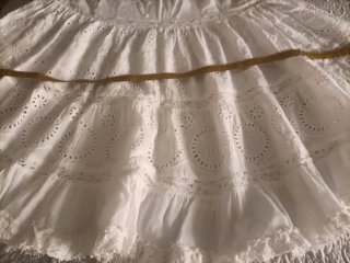 Falda de encaje blanca talla única