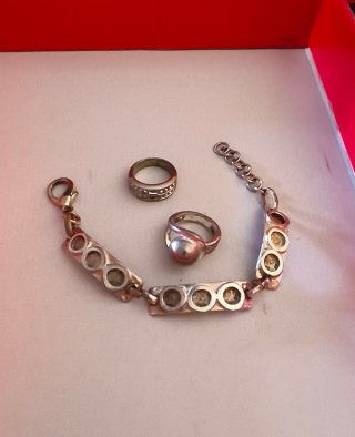 Lote pulsera y anillos vintage