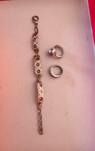 Lote pulsera y anillos vintage