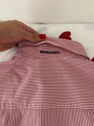 Camicia Woolrich righe rosse e bianche