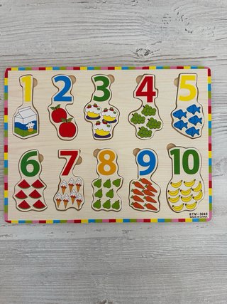 Lote Juguetes Madera: Números y Figuras