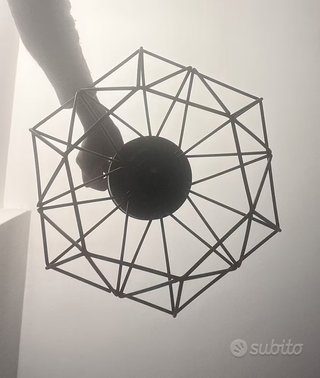 Lampada sospensione vintage design geometrico