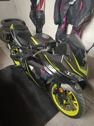 Mitt GP2 Moto Deportiva Negra y Verde