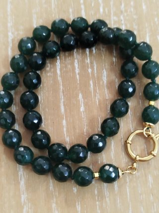 Collana innpietra Calcedonio Verde Smeraldo