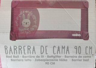 Barrera de cama Asalvo rosa 90 cm