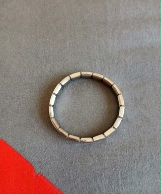 Braccialetto moda grigio argento lucido