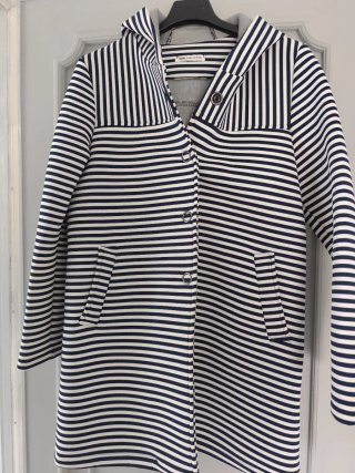Chaqueta Neopreno Rayas Azul y Blanco