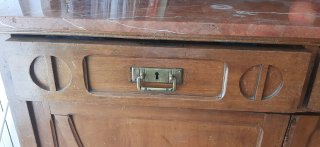 Mueble Modernista Madera y Cristal