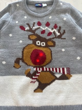 Maglioncino Natale Renna Taglia 6-7 Anni