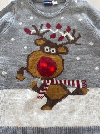 Maglioncino Natale Renna Taglia 6-7 Anni