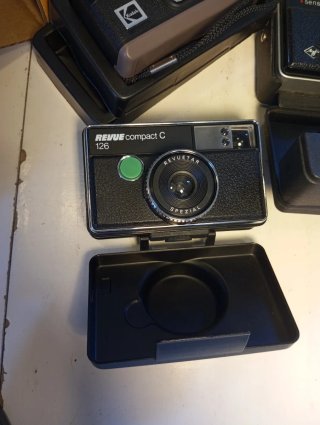 Collezione di 9 fotocamere Instamatic Agfa, Kodak, ecc.