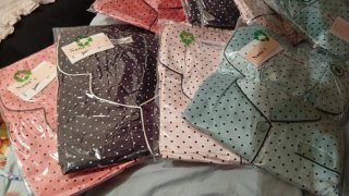 Pijama Satén Lunares Victoria's Secret Manga Larga
