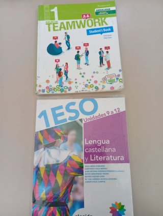 varios libros escolares Teamwork 1ºeso St Andalu