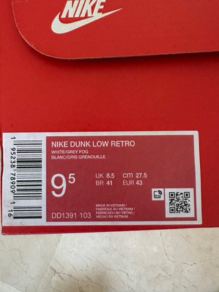 Nike Dunk Low Gris Talla 43 Originales