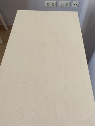 Mesa escritorio blanca y azul