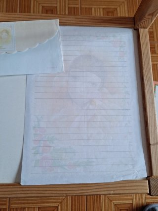 Carta y sobre perfumado años 80