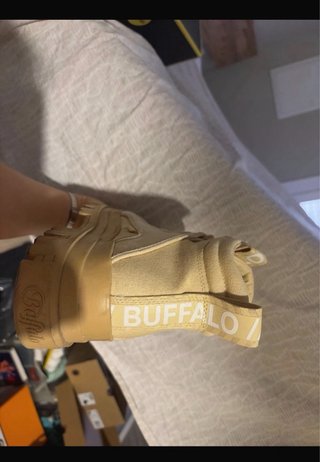 Botas Buffalo Piel Vegana Negra Amarilla