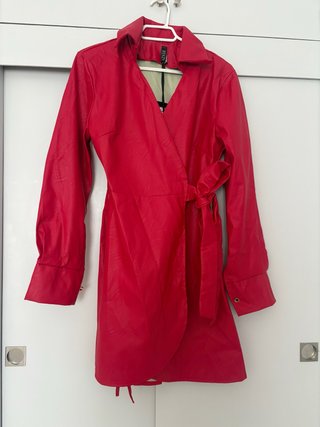 Vestido rojo piel sintetica