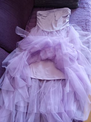 VESTIDO PALABRA DE HONOR TUL/ TRANSPARENCIAS NUEVO