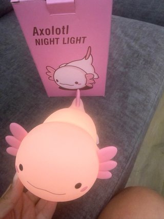 Lámpara Noche Ajolote Rosa Nueva