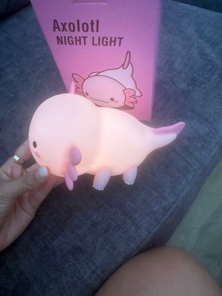 Lámpara Noche Ajolote Rosa Nueva