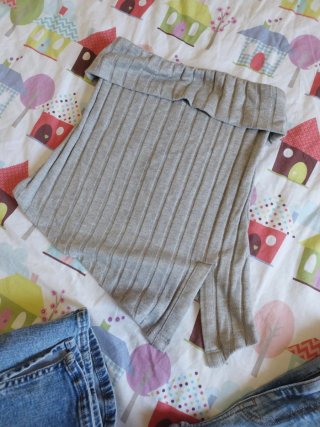 Conjunto Bershka Top y Pantalón Vaquero