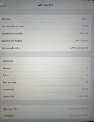 iPad Air 1 Plata