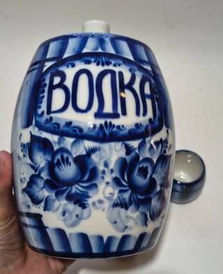 Servizio liquore porcellana russa Gzhel