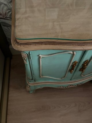 Mesita de noche vintage Shabby Chic 49 de ancho