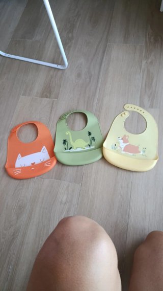 Lote 3 Baberos Silicona Bebé