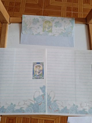 Lote 2 cartas perfumadas + sobre Años 80