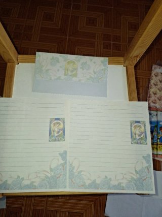 Lote 2 cartas perfumadas + sobre Años 80