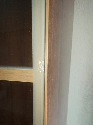 Armario estanterías madera y cristal