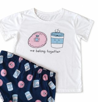 Pijama divertido café y donut